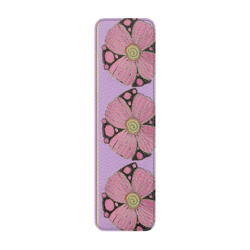 Floral Leather Bookmarks