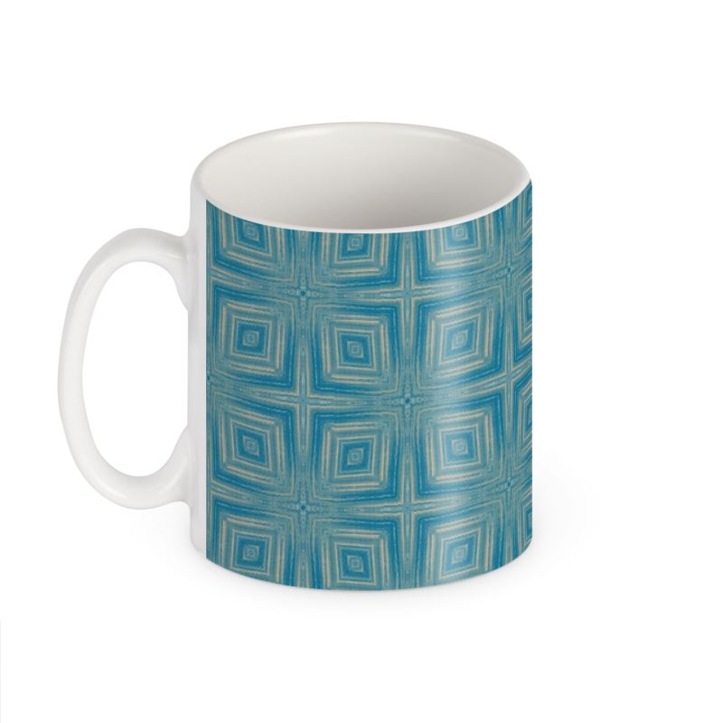 Blue and light gold cup