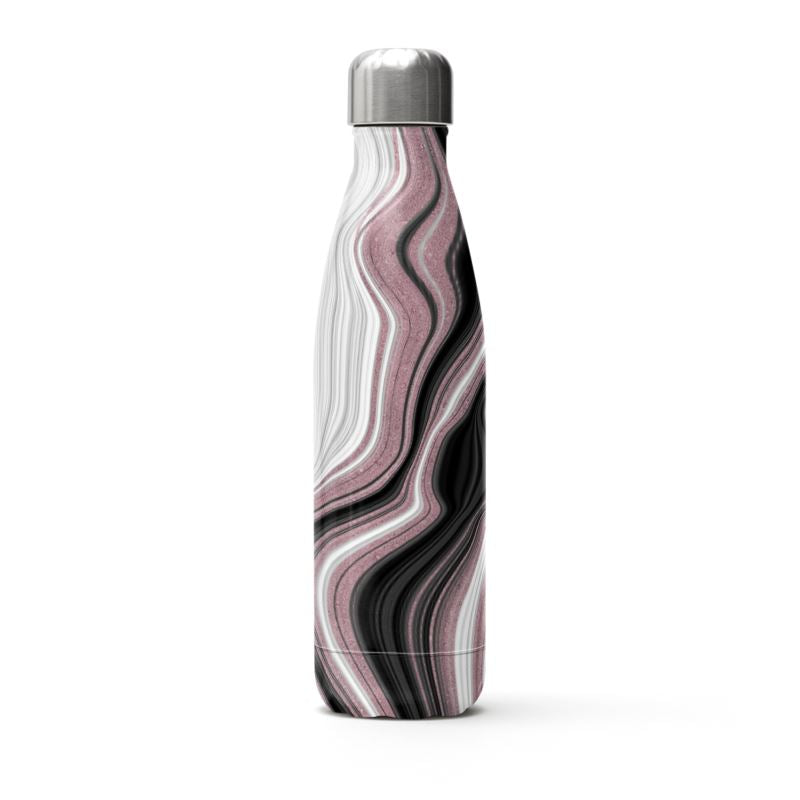White & Rose gold wavy water bottle