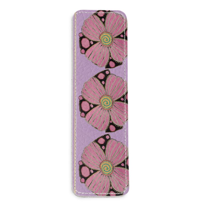 Floral Leather Bookmarks