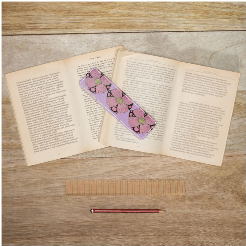 Floral Leather Bookmarks