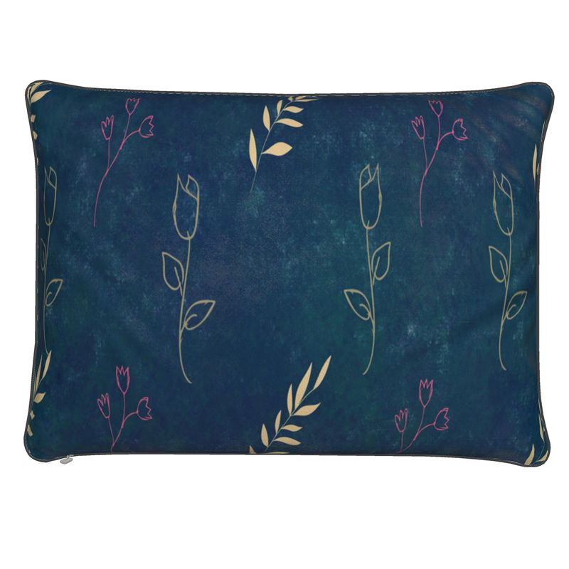 Teal velvet leafs Pillows