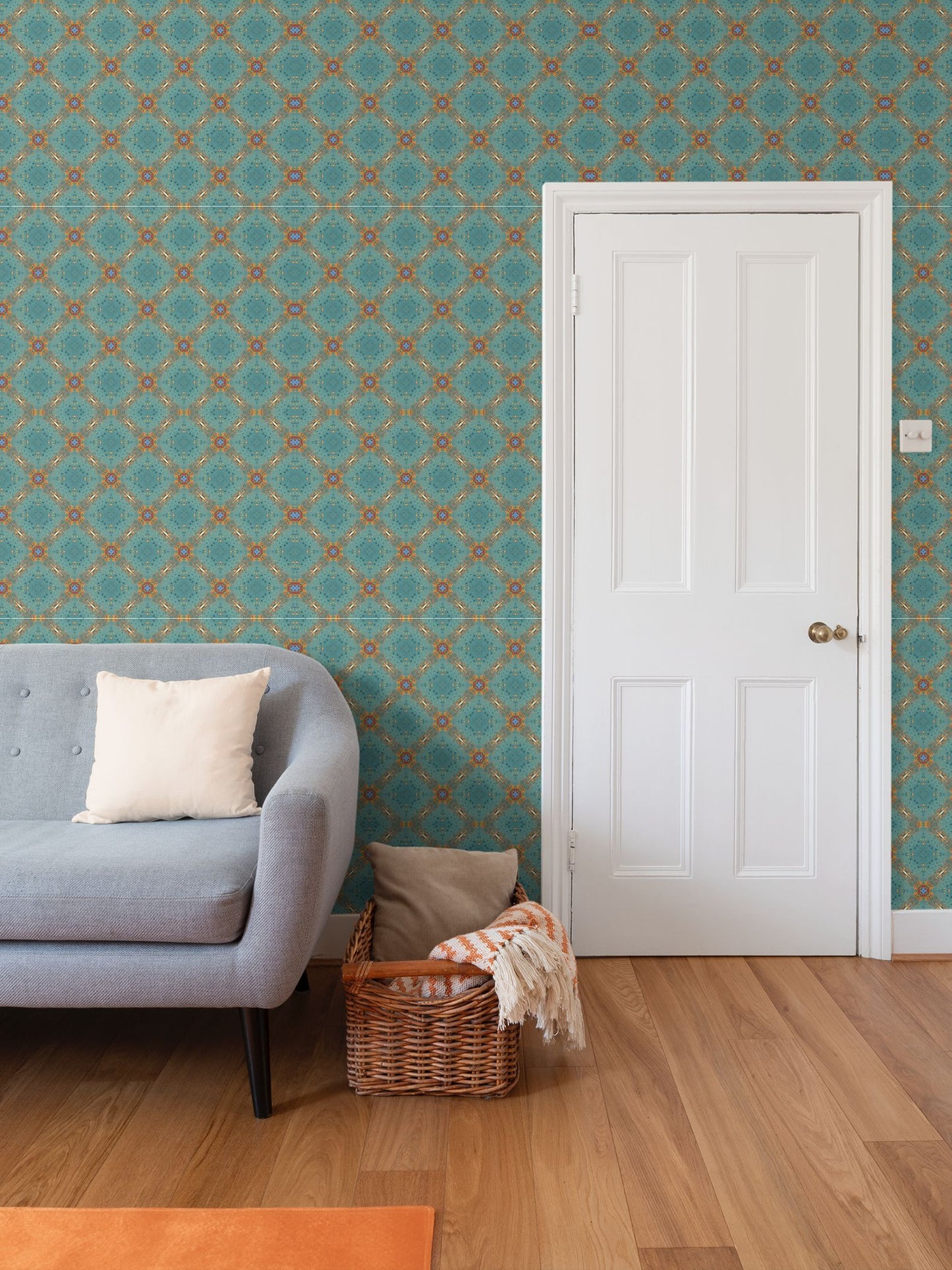 Turquoise & gold  Wallpaper