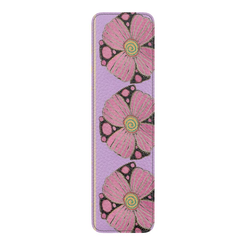 Floral Leather Bookmarks