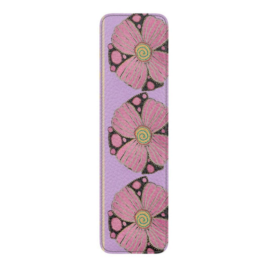 Floral Leather Bookmarks