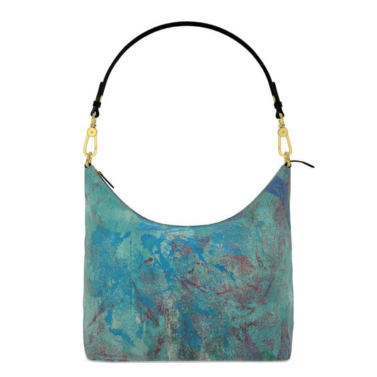 Blue Square Hobo Bag