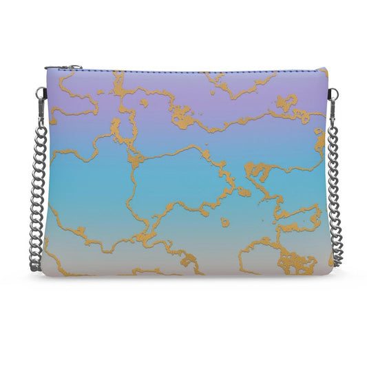 Blue, pink leather bag- Break-less Border's