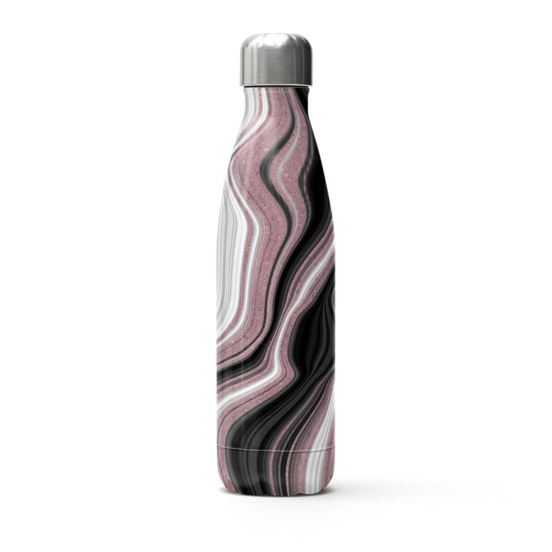 White & Rose gold wavy water bottle