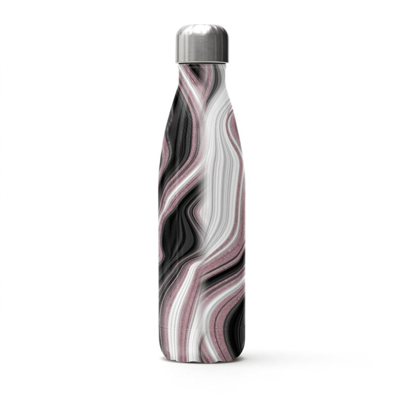White & Rose gold wavy water bottle