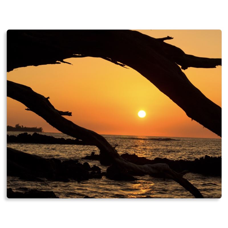 Silhouette of Sunset in Hawaii